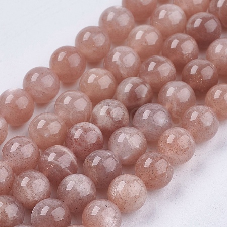 Natural Sunstone Beads Strands X-G-J157-8mm-07-1