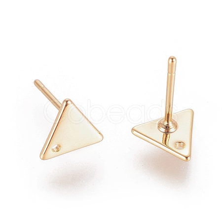 Brass Stud Earring Findings X-KK-N186-63G-1